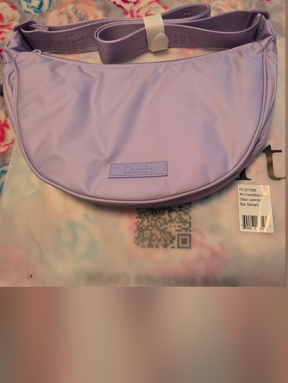 NWT! Comfrt Travel Crossbody Bag - Lavender